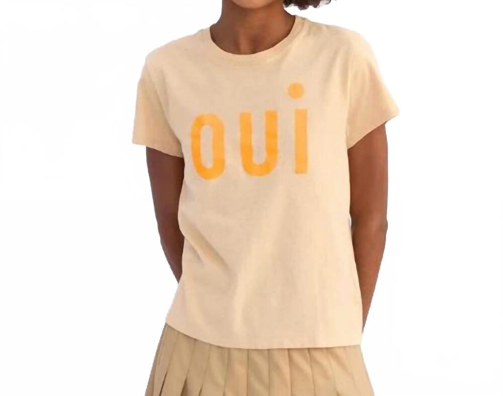NEW CLARE V. classic short sleeve tee in sand